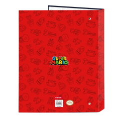 Classeur 4 anneaux Super Mario rouge 25 mm
