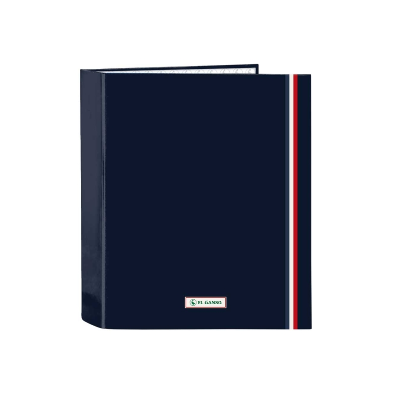 Classeur à anneaux 4 anneaux 40 mm bleu marine Safta Classeur à anneaux 4 anneaux 40 mm bleu marine Safta