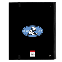 Classeur 4 anneaux 35 mm noir Safta El Niño