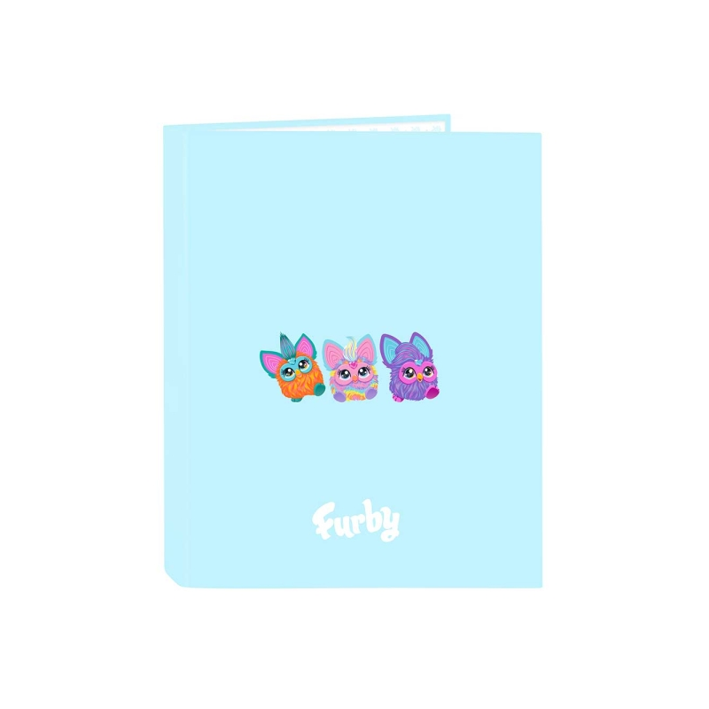 Classeur à anneaux Furby Safta 4 anneaux bleu clair Classeur à anneaux Furby Safta 4 anneaux bleu clair