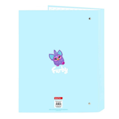 Classeur à anneaux Furby Safta 4 anneaux bleu clair