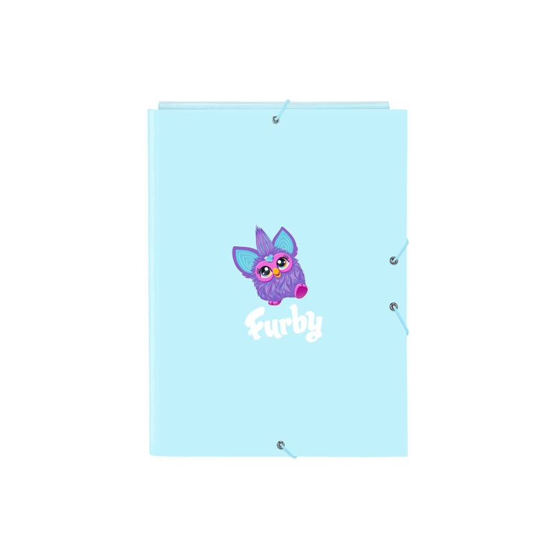 Pochette rigide 3 rabats Safta Furby bleu clair Pochette rigide 3 rabats Safta Furby bleu clair