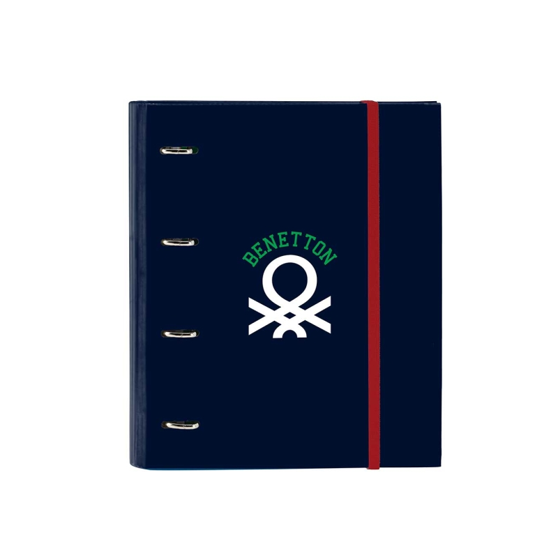 Classeur à anneaux Safta Benetton bleu marine 35 mm Classeur à anneaux Safta Benetton bleu marine 35 mm