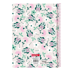 Cahier spirale Minnie Mouse 80 feuilles rose pastel