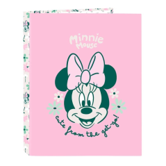 Classeur à anneaux Minnie rose pastel