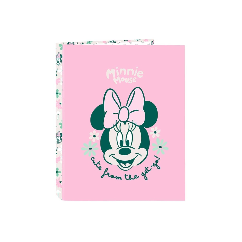 Classeur à anneaux Minnie Mouse rose pastel 25 mm