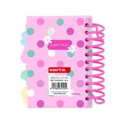 Bloc de notes Minnie Mouse A7 spirale rose 80 feuilles