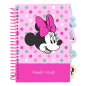 Bloc-notes Minnie Mouse A5 rose à spirale 80 pages