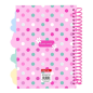 Bloc-notes Minnie Mouse A5 rose à spirale 80 pages