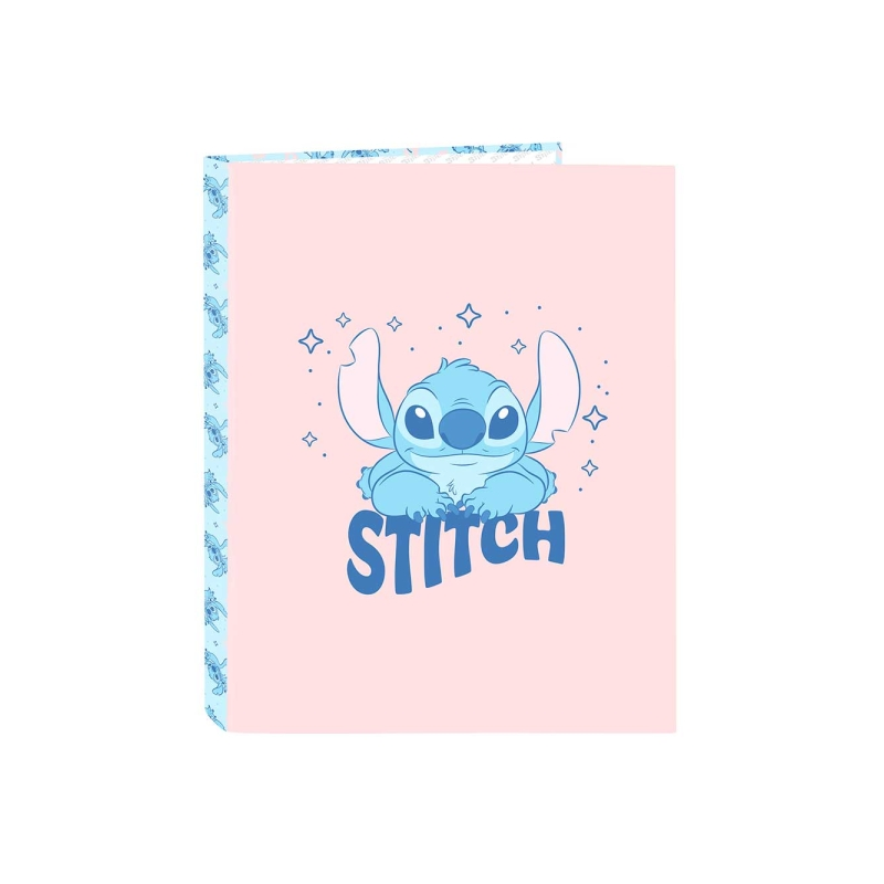 Classeur à anneaux Stitch Safta rose pastel