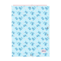 Pochette Safta bleu clair trois rabats