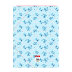Pochette 3 rabats Stitch Ohana Safta bleu clair