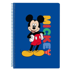 Cahier spirale Mickey bleu A6