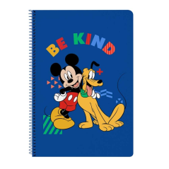 Cahier spirale bleu quadrillé Mickey