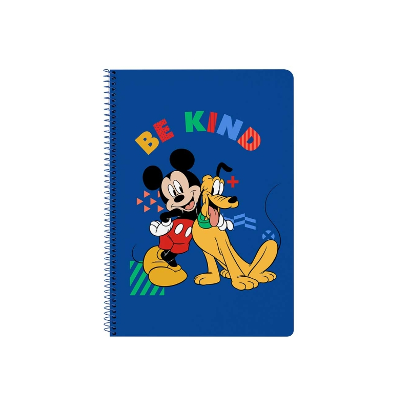Cahier spirale Mickey Mouse 80 pages bleu quadrillé 4x4 Cahier spirale Mickey Mouse 80 pages bleu quadrillé 4x4