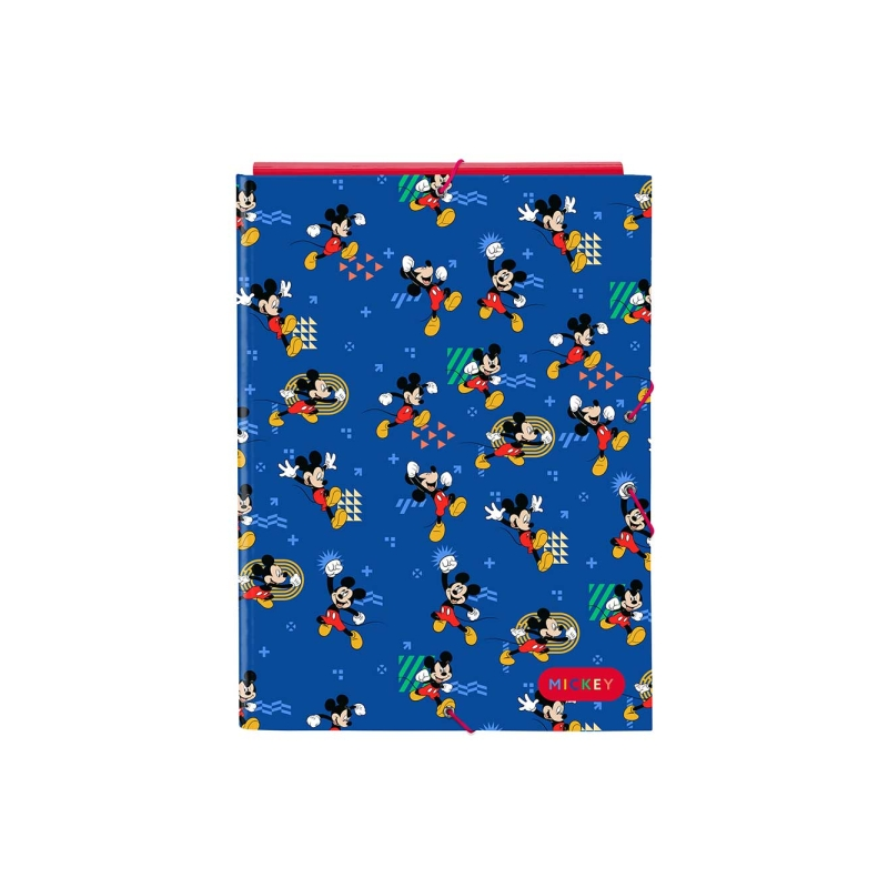 Pochette 3 rabats Mickey Mouse bleue 260 x 335 mm Pochette 3 rabats Mickey Mouse bleue 260 x 335 mm