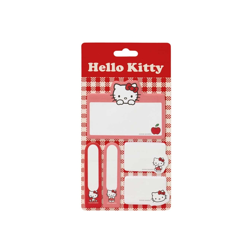 Notes autocollantes Hello Kitty rouge et blanc 10 x 20 cm