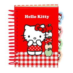 Bloc-notes Hello Kitty A6 rouge blanc