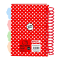 Bloc-notes Hello Kitty A6 spirale rouge et blanc Bloc-notes Hello Kitty A6 spirale rouge et blanc