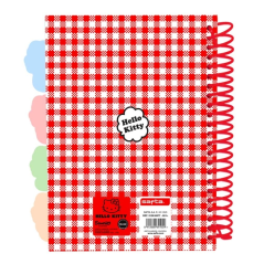 Bloc-notes Hello Kitty A5 rouge blanc
