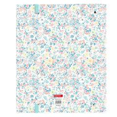 Classeur à anneaux Safta Moos Fiori blanc 35 mm, 100 feuilles