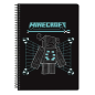 Cahier spirale Minecraft A4 80 pages quadrillé noir Cahier spirale Minecraft A4 80 pages quadrillé noir