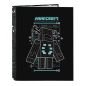 Classeur 4 anneaux Minecraft folio 25 mm noir Classeur 4 anneaux Minecraft folio 25 mm noir