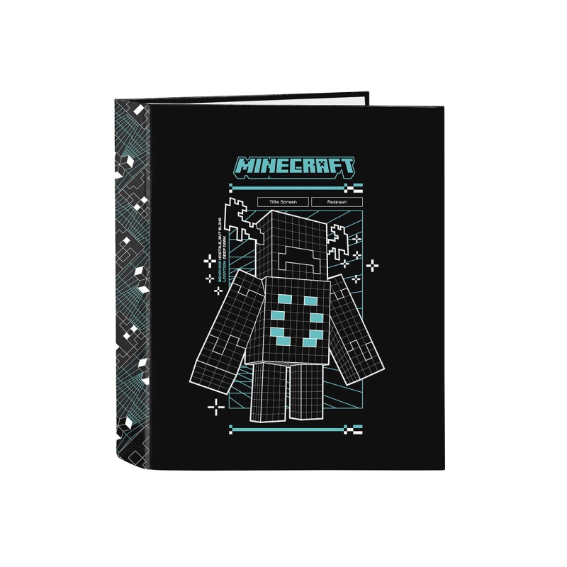 Minecraft Classeur 4 anneaux noir 40 mm