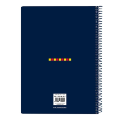 Cahier à spirale A4 80 pages FC Barcelone rouge et bleu