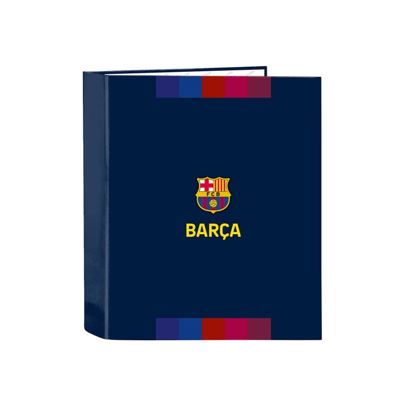Classeur 4 anneaux FC Barcelone bleu marine 40 mm