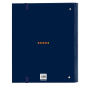Classeur 4 anneaux FC Barcelona A4 bleu marine 35 mm Classeur 4 anneaux FC Barcelona A4 bleu marine 35 mm