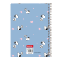 Cahier spirale Snoopy A6 80 feuilles bleu 4x4 mm Cahier spirale Snoopy A6 80 feuilles bleu 4x4 mm
