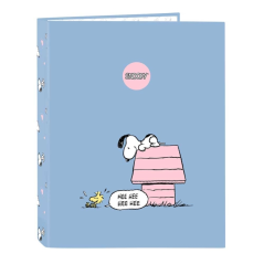 Classeur à anneaux Snoopy bleu