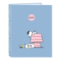 Classeur à anneaux Snoopy bleu format folio 25 mm Classeur à anneaux Snoopy bleu format folio 25 mm