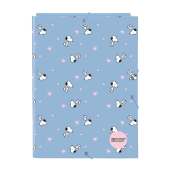 pochette rigide bleu Snoopy