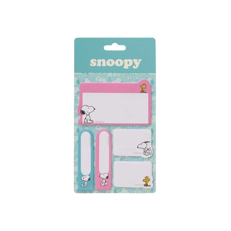 Notes adhésives Snoopy assorties 10 x 20 cm