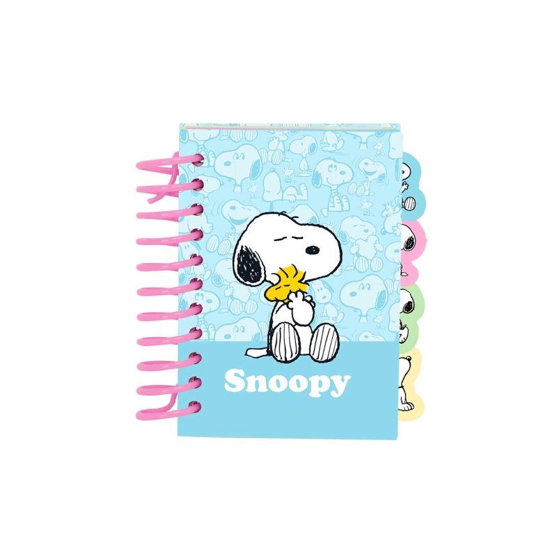 Bloc-notes Snoopy A7 spirale bleu clair 80 feuilles Bloc-notes Snoopy A7 spirale bleu clair 80 feuilles