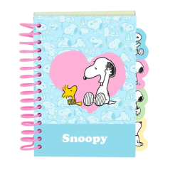 Bloc-notes Snoopy A6 bleu clair
