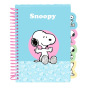 Bloc-notes Snoopy A5 spirale bleu clair, 80 feuilles