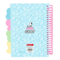 Bloc-notes Snoopy A5 spirale bleu clair, 80 feuilles