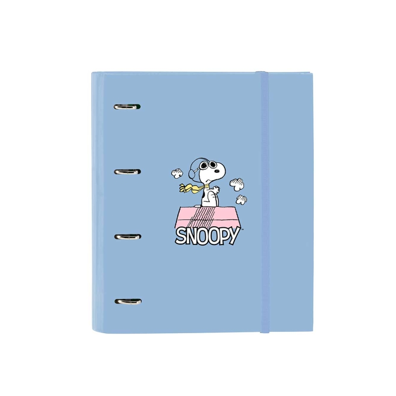 Classeur à anneaux Snoopy bleu Safta 35 mm rigide Classeur à anneaux Snoopy bleu Safta 35 mm rigide