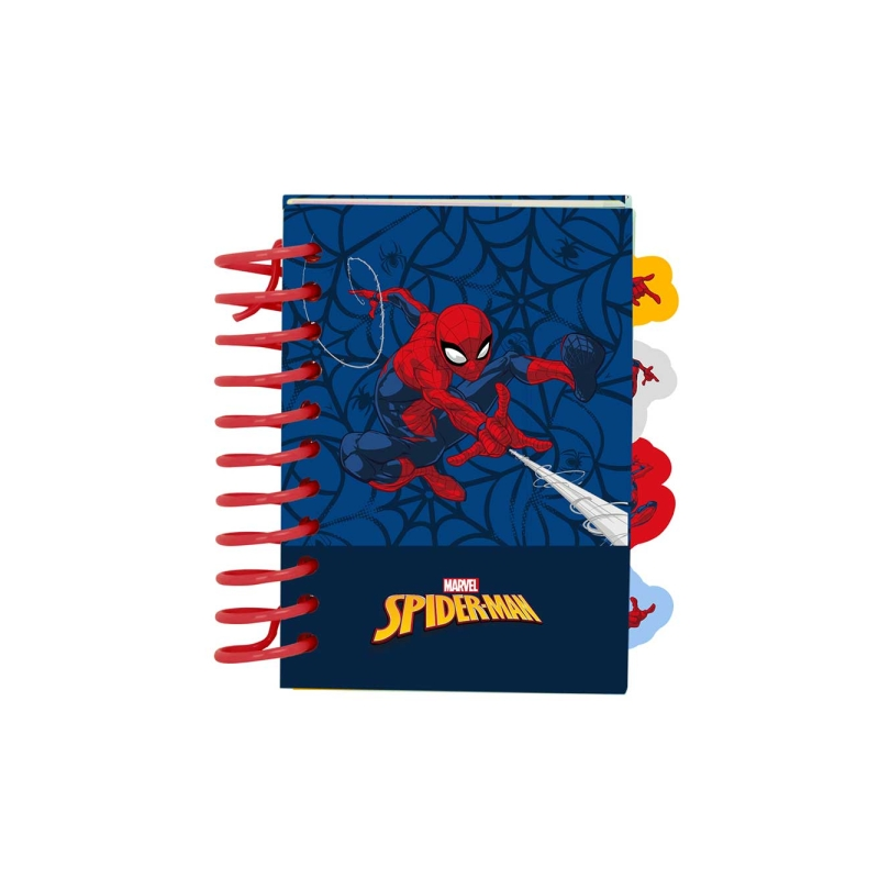 Bloc-notes Spider-Man A7 spirale bleu marine 80 feuilles Bloc-notes Spider-Man A7 spirale bleu marine 80 feuilles