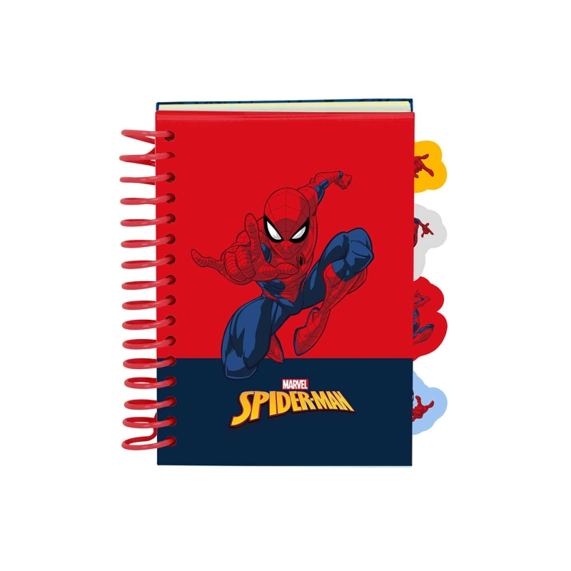 Bloc-notes Spider-Man A6 spirale rouge bleu