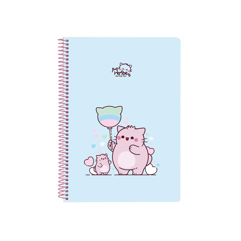 Cahier spirale Safta Pembe Le Chat rose bleu clair Cahier spirale Safta Pembe Le Chat rose bleu clair