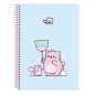 Cahier spirale Safta Pembe Le Chat rose bleu clair Cahier spirale Safta Pembe Le Chat rose bleu clair