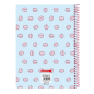 Cahier spirale Safta Pembe Le Chat rose bleu clair Cahier spirale Safta Pembe Le Chat rose bleu clair