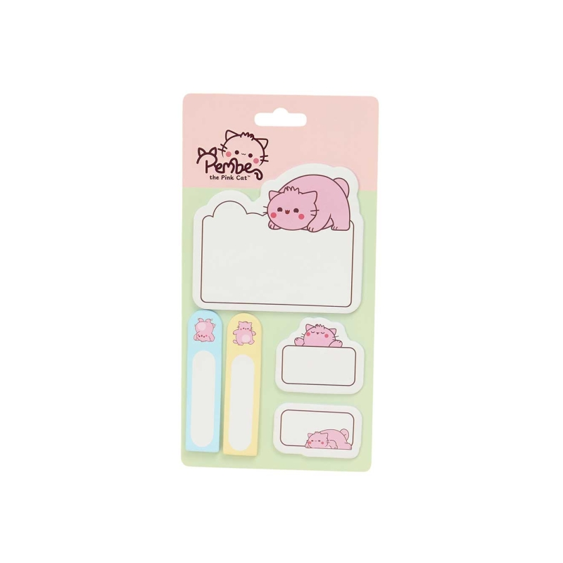 Notes adhésives multicolores Le Chat Rose Safta Notes adhésives multicolores Le Chat Rose Safta