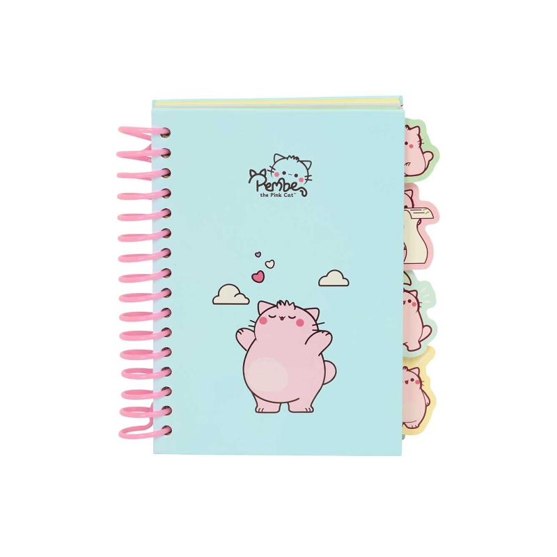 Carnet Safta Chat Rose A6 80 feuilles bleu clair Carnet Safta Chat Rose A6 80 feuilles bleu clair