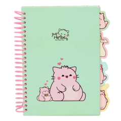 Carnet A5 menthe Le Chat Rose