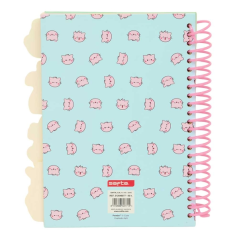 Carnet A5 Safta Le Chat Rose Menthe 80 feuilles